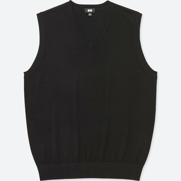 ✨2 x Host Pick✨Uniqlo Men’s Extra Fine Merino V-Neck Vest - Picture 2 of 9